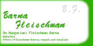 barna fleischman business card
